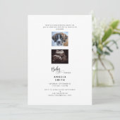 Funny Ultrasound & Dog Foto Babydusche Einladung (Stehend Vorderseite)