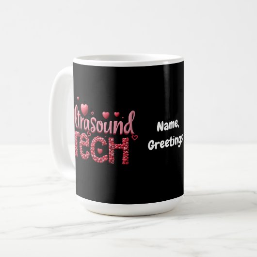 Funny Ultrasound Tech Valentine's Day Ideen Kaffeetasse (Vorderseite Links)
