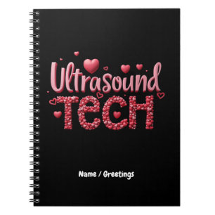 Funny Ultrasound Tech Valentine's Day Ideen Notizblock