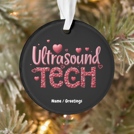 Funny Ultrasound Tech Valentine's Day Ideen Ornament (Baum)