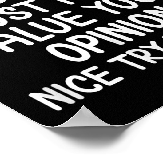 Funny, um mich zu beleidigen. Joke Sarcastic T-Shi Poster (Ecke)