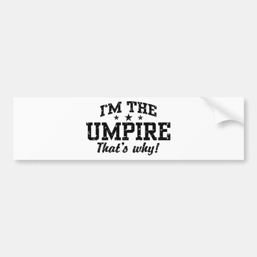 Funny Umpire Autoaufkleber (Vorne)