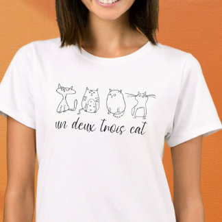 Funny Un Deux Trois Cat Lover T-Shirt