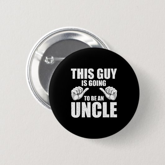 Funny Uncle Design For Uncle Men First Time Uncle  Button (Vorne & Hinten)