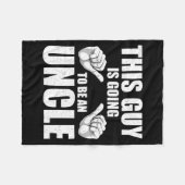 Funny Uncle Design For Uncle Men First Time Uncle Fleecedecke (Vorderseite (Horizontal))