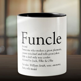 Funny Uncle Funcle Definition-Sprichwort Zweifarbige Tasse