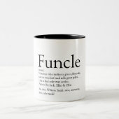 Funny Uncle Funcle Definition-Sprichwort Zweifarbige Tasse (Mittel)