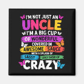 Funny Uncle Quote Sy Cool Uncle Men Magnet (Vorne)