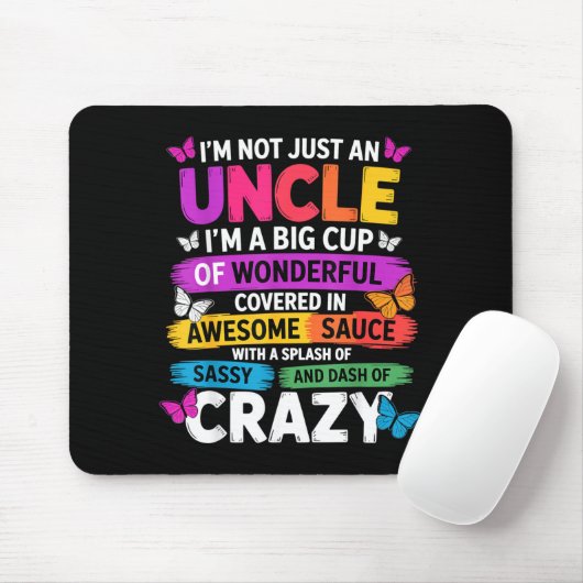Funny Uncle Quote Sy Cool Uncle Men  Mousepad (Mit Mouse)