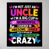 Funny Uncle Quote Sy Cool Uncle Men  Poster (Vorne)