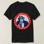 Funny Uncle Sam - Arbeit Gewerkschaft T-Shirt (Design vorne)