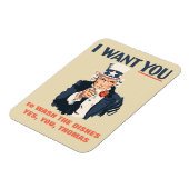 Funny Uncle Sam Custom Message Magnet (Linke Seite)