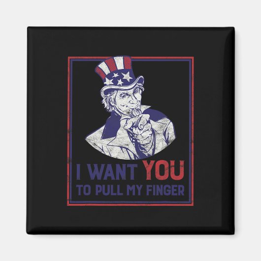 Funny Uncle Sam ich Wollte Sie, meinen Finger zu z Magnet (Vorne)