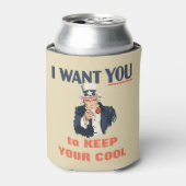 Funny Uncle Sam Patriotic Custom Message Dosenkühler (Kanne Vorderseite)