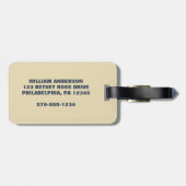 Funny Uncle Sam Patriotic Custom Message Gepäckanhänger (Rückseite horizontal)