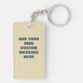 Funny Uncle Sam Patriotic Custom Message Schlüsselanhänger (Rückseite)