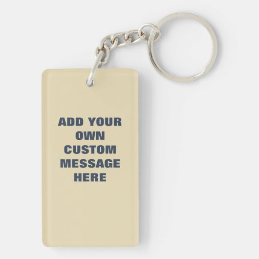 Funny Uncle Sam Patriotic Custom Message Schlüsselanhänger (Rückseite)