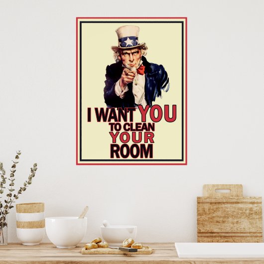 Funny Uncle Sam Poster (Küche)