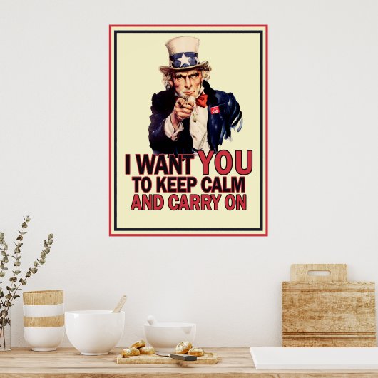 Funny Uncle Sam Poster (Küche)