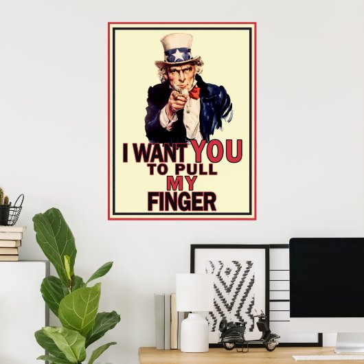 Funny Uncle Sam Poster (Heimbüro)