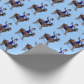 Funny Uncle Sam Riding on Donkey Geschenkpapier (Ecke)