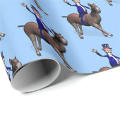 Funny Uncle Sam Riding on Donkey Geschenkpapier (Rolleneckpunkt)