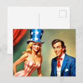 Funny Uncle Sam USA Postkarte (Vorne/Hinten)