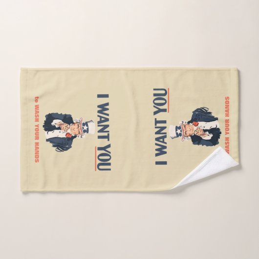 Funny Uncle Sam Wash your Hands Handtuch (Handtuch)