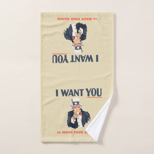 Funny Uncle Sam Wash your Hands Handtuch (Handtuch)