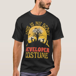 Funny und Beängstigender Entwickler Kostüm Hallowe T-Shirt
