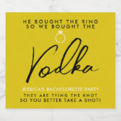 Funny und Chic Junggeselinnen-Abschied Alkoholflaschenetikett (Einzelnes Label)