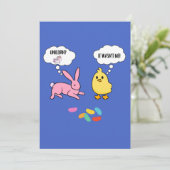 Funny und Chick Shirt für Ostern Einladung (Stehend Vorderseite)