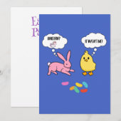 Funny und Chick Shirt für Ostern Einladung (Vorne/Hinten)