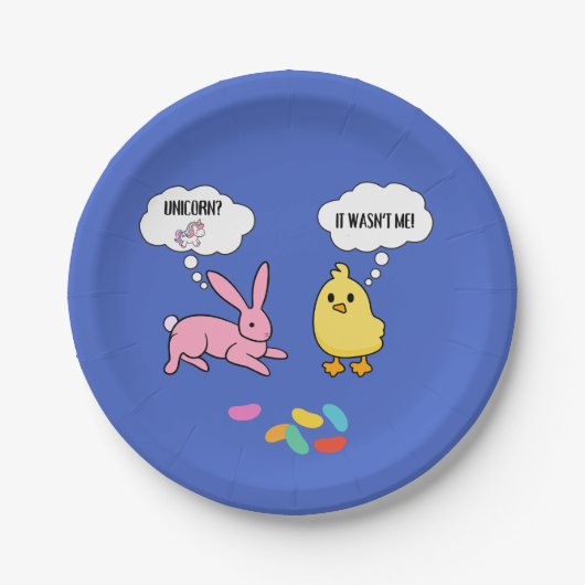 Funny und Chick Shirt für Ostern Pappteller (Vorderseite)