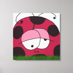 Funny und Chubby Ladybug Leinwanddruck