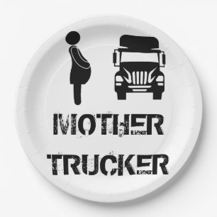 Funny und cool Mother Trucker von Storeman Pappteller