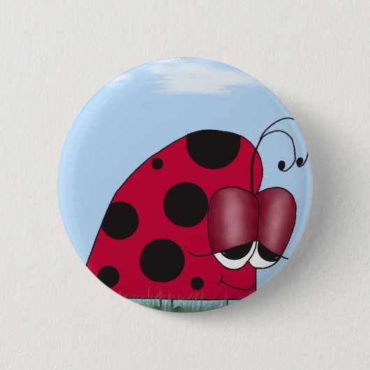 Funny und Euphoric Ladybug Button (Vorderseite)