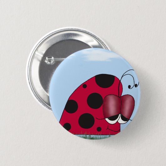 Funny und Euphoric Ladybug Button (Vorne & Hinten)