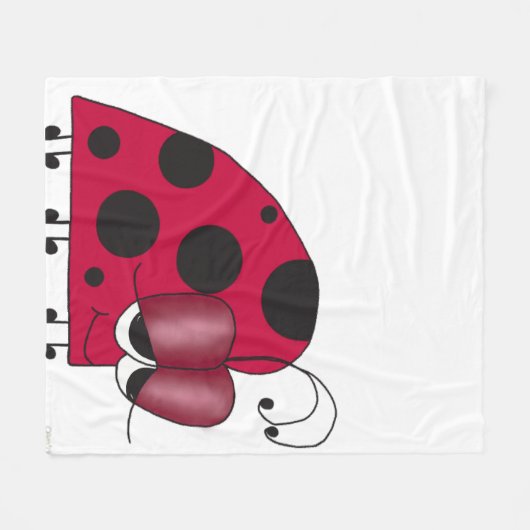 Funny und Euphoric Ladybug Fleecedecke (Vorderseite (Horizontal))