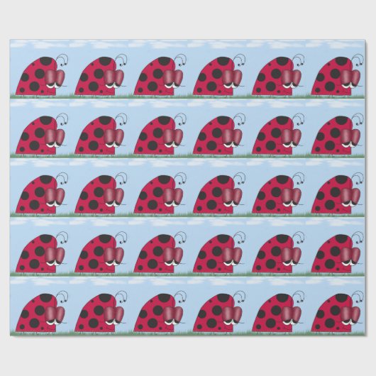 Funny und Euphoric Ladybug Geschenkpapier (Flach)