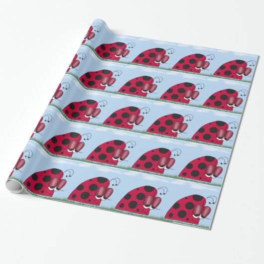 Funny und Euphoric Ladybug Geschenkpapier (Ungerollt)