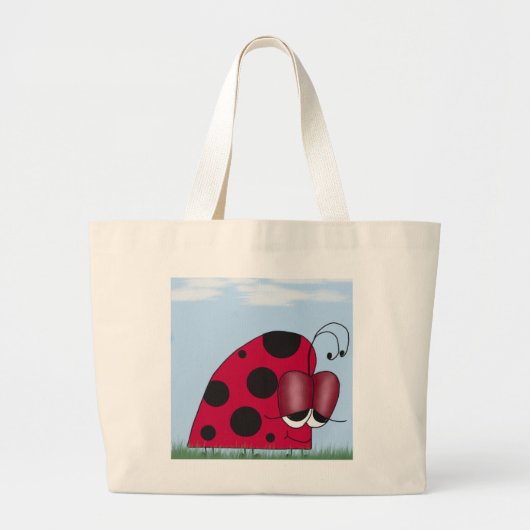 Funny und Euphoric Ladybug Jumbo Stoffbeutel (Vorne)