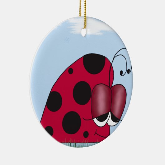 Funny und Euphoric Ladybug Keramikornament (Rechts)
