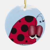 Funny und Euphoric Ladybug Keramikornament (Vorne)