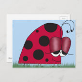 Funny und Euphoric Ladybug Postkarte (Vorne/Hinten)