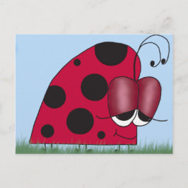 Funny und Euphoric Ladybug Postkarte