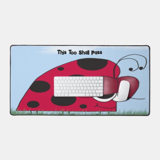 Funny und Euphoric Ladybug Schreibtischunterlage (Tastatur & Maus)