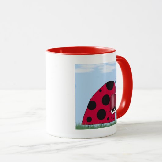 Funny und Euphoric Ladybug Tasse (VorderseiteRechts)