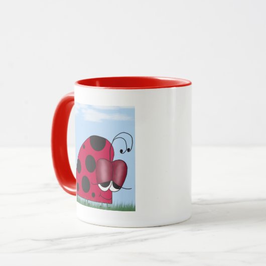Funny und Euphoric Ladybug Tasse (Vorderseite Links)