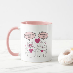 Funny und Grumpy Valentinstag Cat Couple Tasse